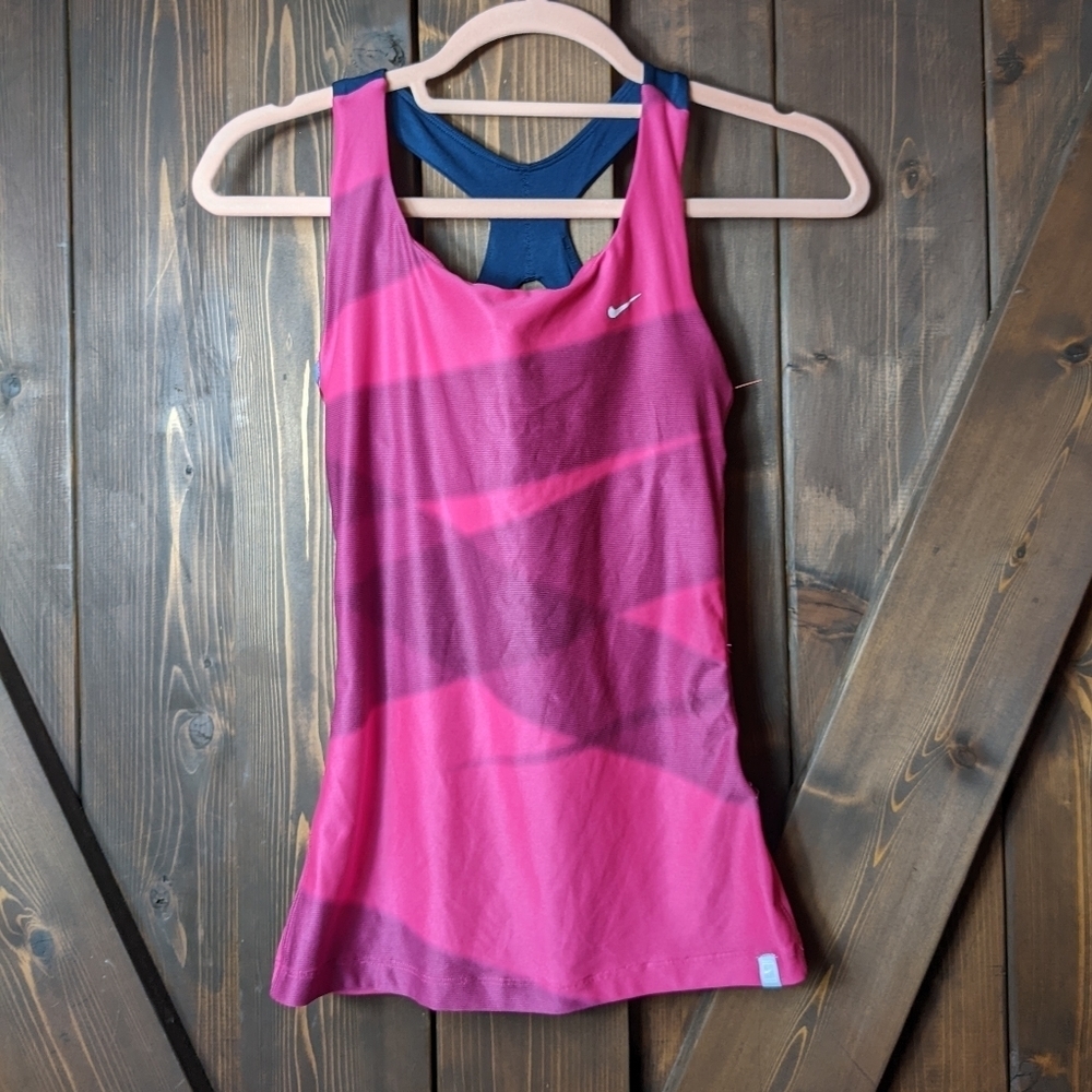 Nike Dri-Fit Pink Tank with Criss Cross Back